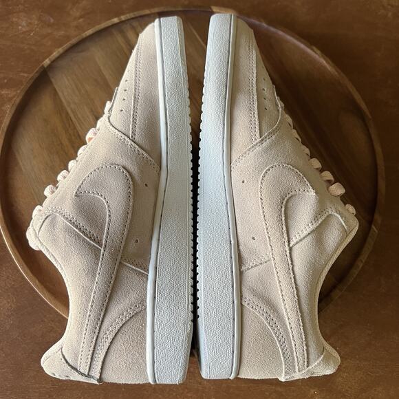 Nike Court Vision Low Orange Pearl White Suede Shoes Sneakers Women's Size 9.5 - Picture 4 of 16